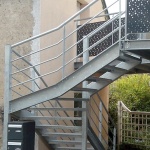 escalier 1/4 tournant acier galva